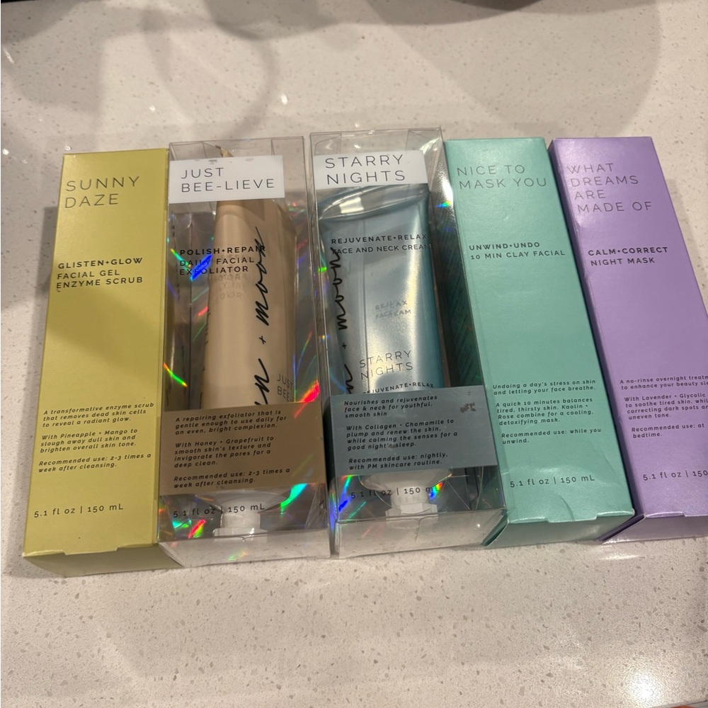 Sun And Moon Skincare Bundle NEW 5 Pieces